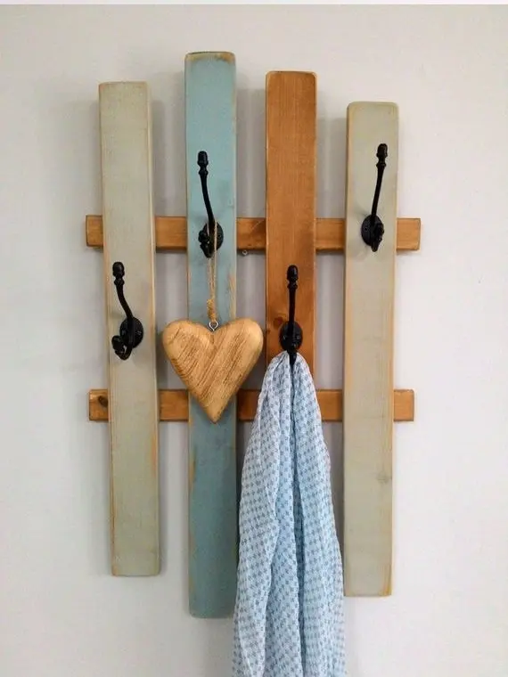 Repurposed Floor Joist Coat Rack